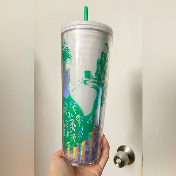 New Starbucks 2022 Holiday Siren Mermaid Iridescent Pearl Venti 24oz Tumbler - Picture 5 of 5